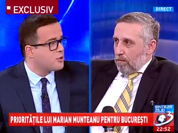 M. Munteanu la Sinteza zilei, Foto: captura Antena 3