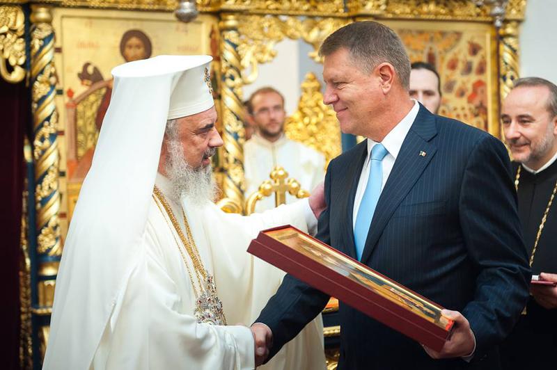 Klaus Iohannis si Patriarhul Daniel (octombrie 2015), Foto: Facebook/ Klaus Iohannis