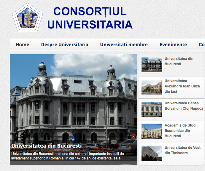 Consortiul Universitaria, Foto: Captura universitaria.ase.ro