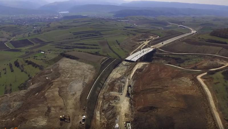 Autostrada A3 Gilau - Nadaselu (aprilie 2016), Foto: Captura YouTube