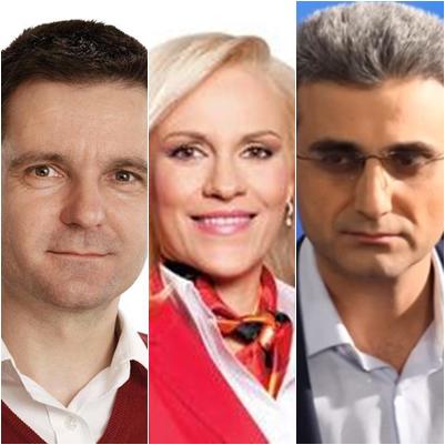 Nicusor Dan, Gabriela Firea si Robert Turcescu, Foto: Colaj foto- Sursa Agerpres/captura youtube