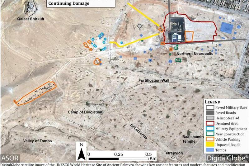 Rusii construiesc o baza militara in orasul antic Palmyra, Foto: asor-syrianheritage.org