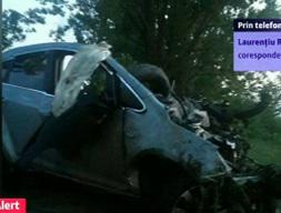 Masina lui Dan Condrea, distrusa in accident, Foto: Captura Digi 24