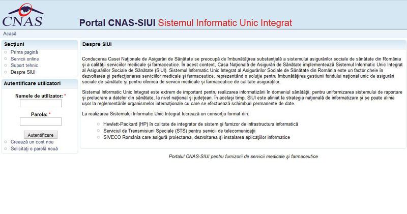 Cine a realizat SIUI, Foto: Captura CNAS