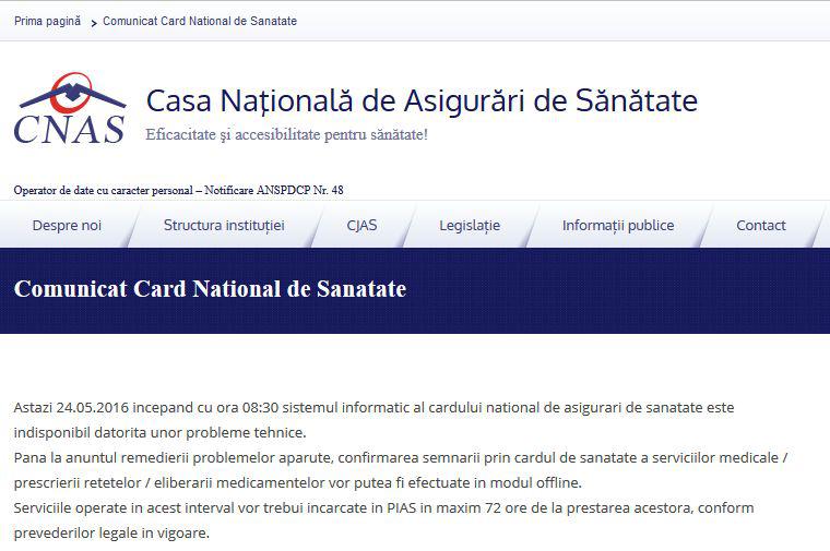 cardul de sanatate blocat din nou, Foto: Captura CNAS