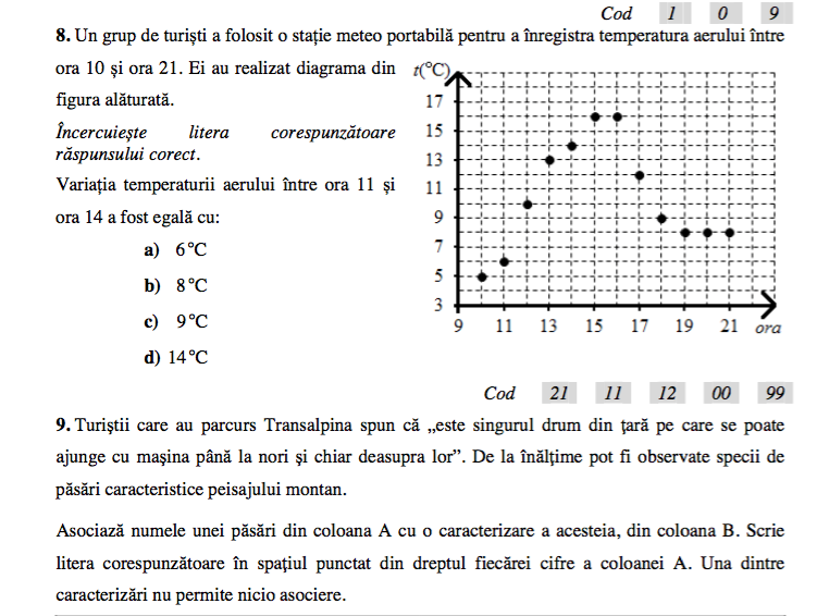 Subiecte Evaluarea Nationala - matematica, cls a VI-a, Foto: edu.ro