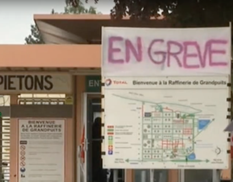 Greva la rafinarii in Franta, Foto: Captura YouTube