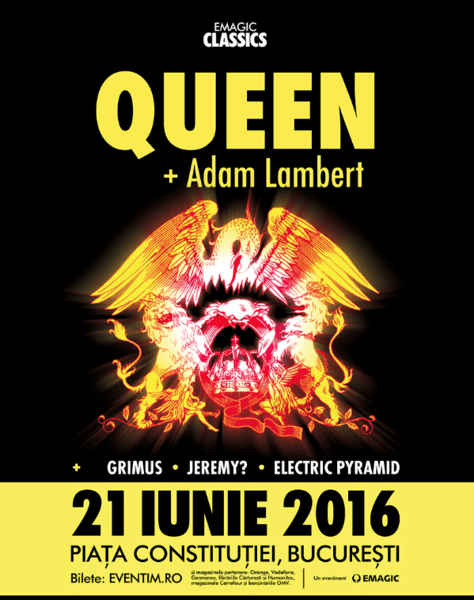 Afis Queen+Adam Lambert, Foto: webPR.ro