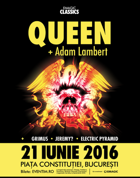 Afis Queen+Adam Lambert, Foto: webPR.ro