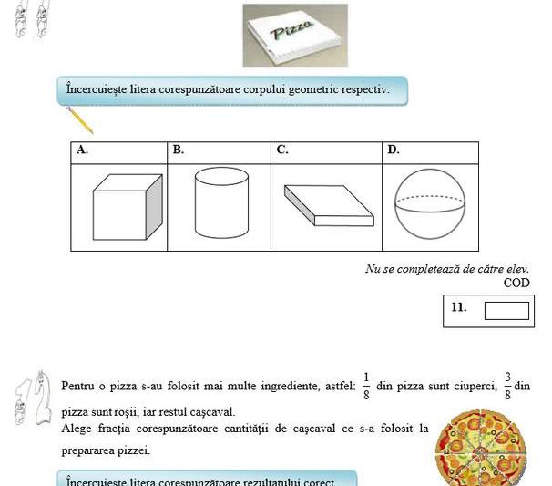 Evaluarea Nationala 2016, cls iv, Matematica, Foto: edu.ro