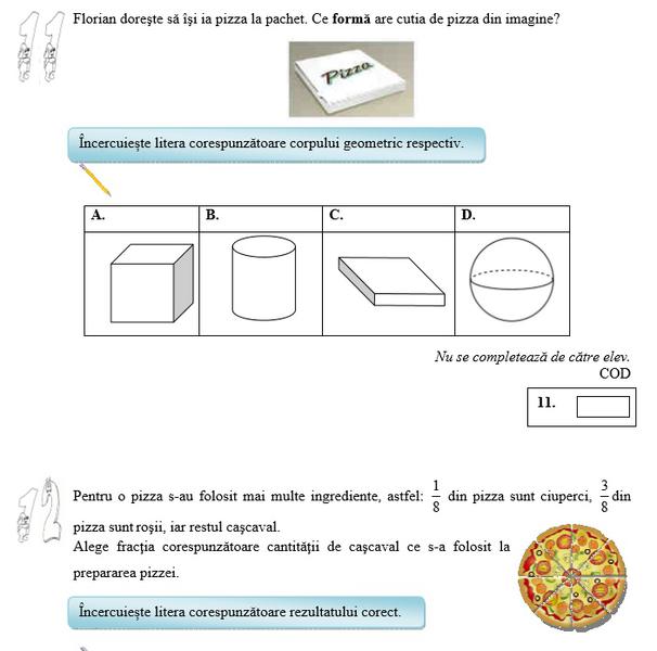 Evaluarea Nationala 2016, cls iv, Matematica, Foto: edu.ro