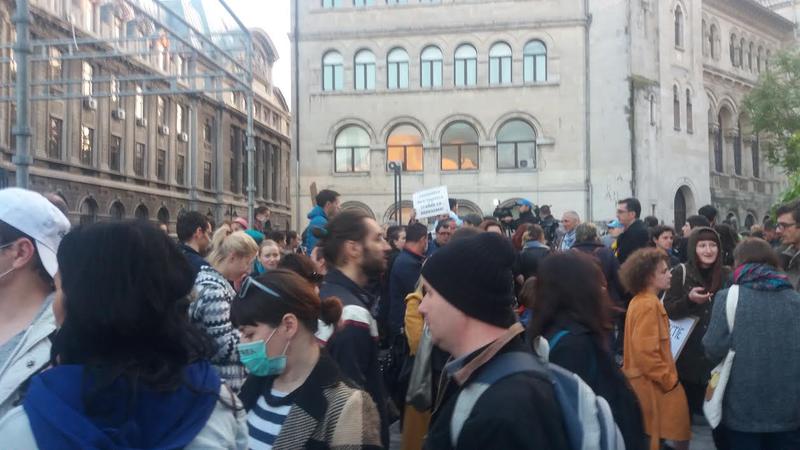 Protest in Piata Universitatii, Foto: Hotnews
