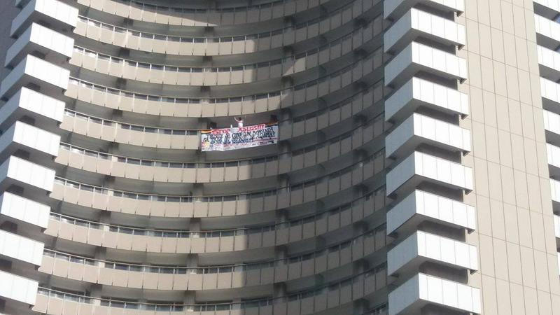 Protestatar la Hotelul Intercontinental, Foto: Hotnews