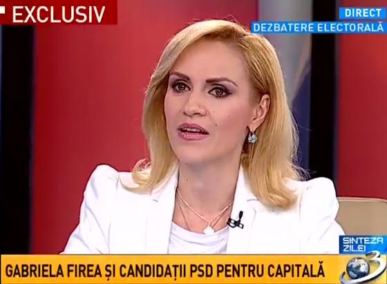 Gabriela Firea la Sinteza zilei, Foto: Captura Antena 3