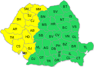 harta avertizare meteo, Foto: ANM