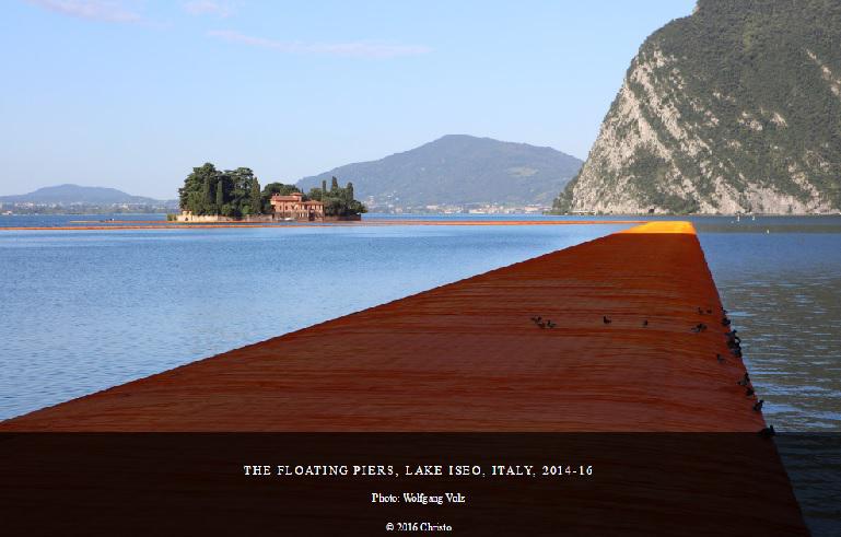 The Floating Piers, Foto: captura ecran