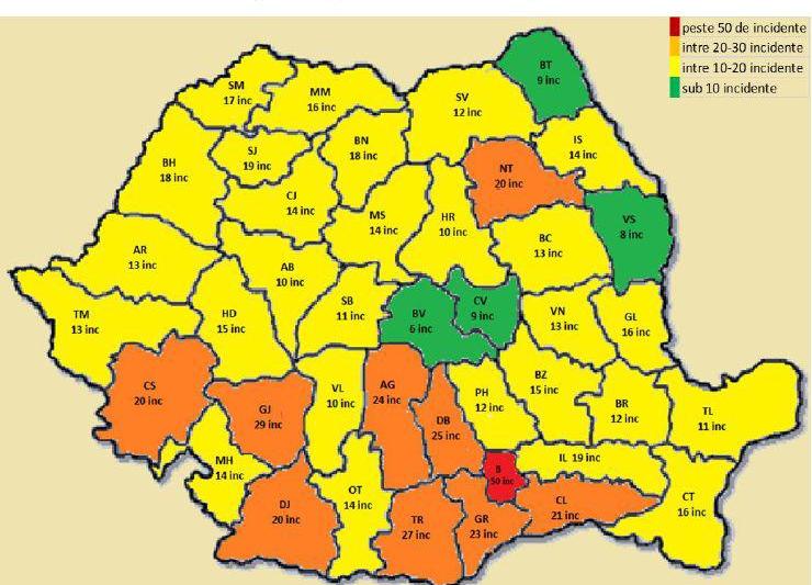 Situatia incidentelor la nivel national, Foto: ANCOM