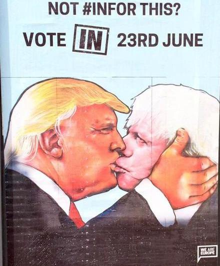 Afis in campania Brexit: Boris Johnson si Donald Trump, Foto: Hotnews