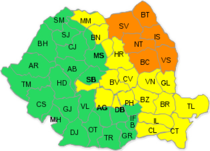 De marti seara codul galben se restrange