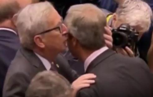 Juncker si Farage, Foto: Captura YouTube