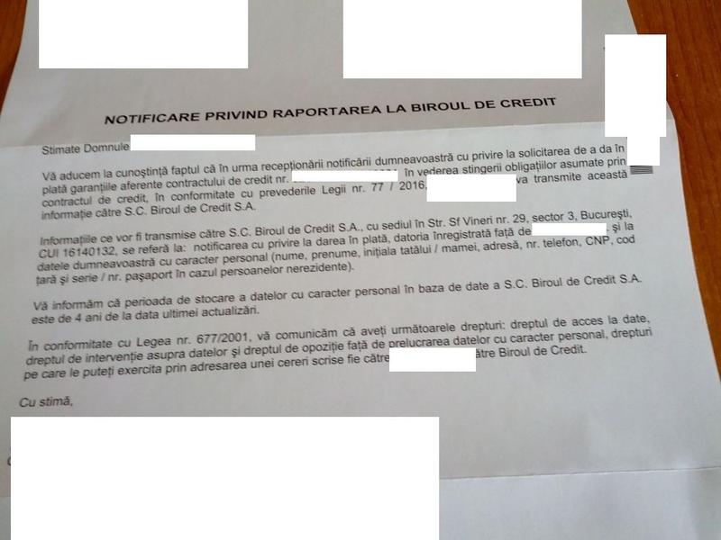 Raportare la Biroul de Credit, Foto: Arhiva personala