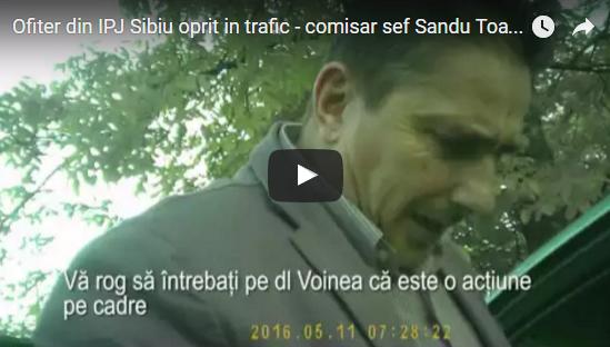 Ofiter de politie amendat in trafic, Foto: Captura YouTube