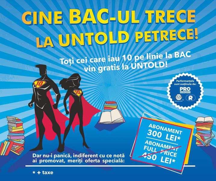 Bac de 10 untold, Foto: UNTOLD