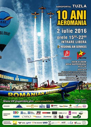 AEROMANIA 10 ani - show aviatic, Foto: Afis