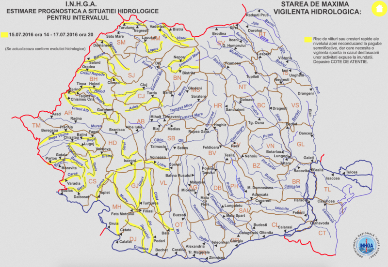 Cod galben de inundatii, Foto: INHGA