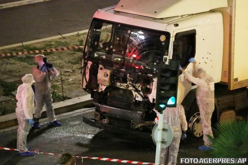 Camionul folosit in atacul din Nisa, Foto: AGERPRES