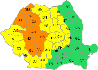 Meteorologii anunta ploi torentiale, Foto: Administratia Nationala de Meteorologie