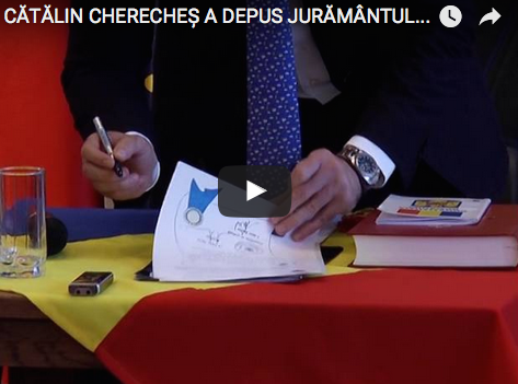 Catalin Chereches a depus juramantul, Foto: Captura YouTube