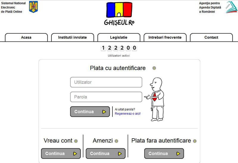 ANAF intra in Ghiseul.ro, Foto: Captura Ghiseul.ro