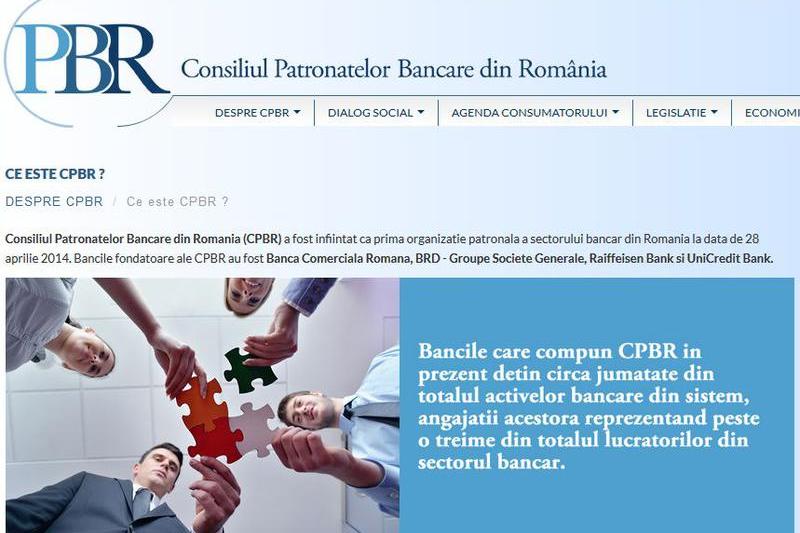 Consiliul Patronatelor Bancare din Romania, Foto: Captura www.cpbr.ro