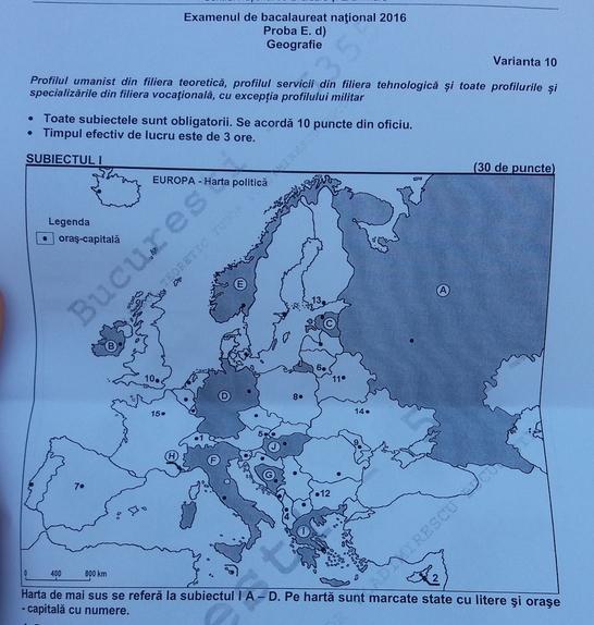 BAC 2016 Subietele la Geografie, Foto: Hotnews