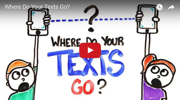 Care este drumul parcurs de un mesaj text de la un telefon mobil la altul?, Foto: captura ecran
