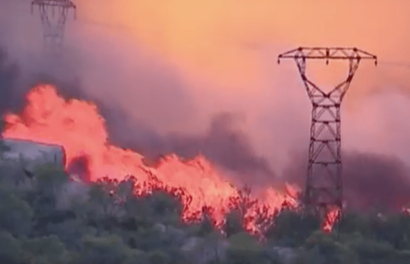 Incendiu masiv langa Marsilia, Foto: Captura euronews