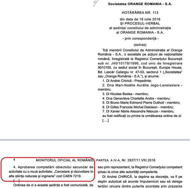 decizie Orange, Foto: Captura Monitorul Oficial