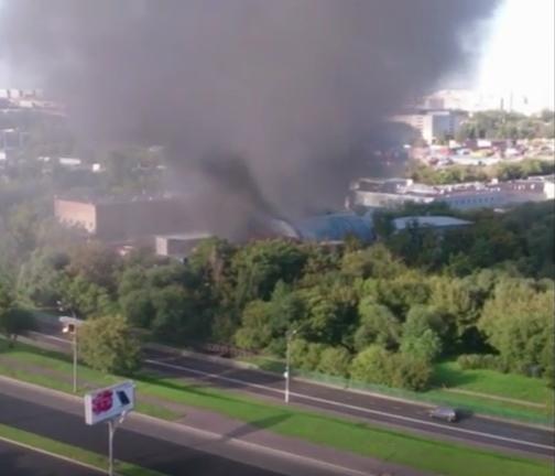 Incendiu la un depozit din Moscova, Foto: Captura RT