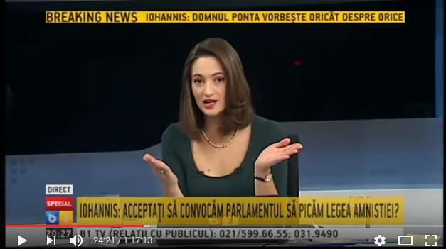 Madalina Puscalau la dezbaterea prezidentiala, Foto: Captura B1TV