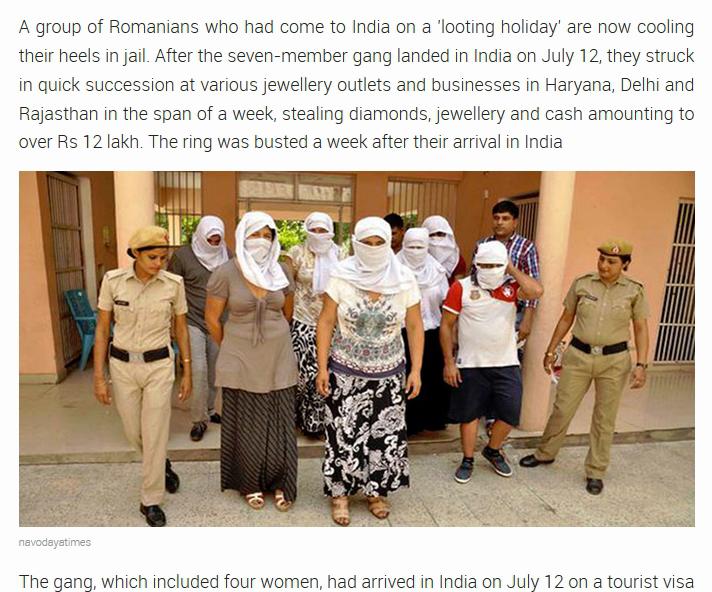 Hoti din Romania, arestati in India, Foto: Captura indiatimes.com