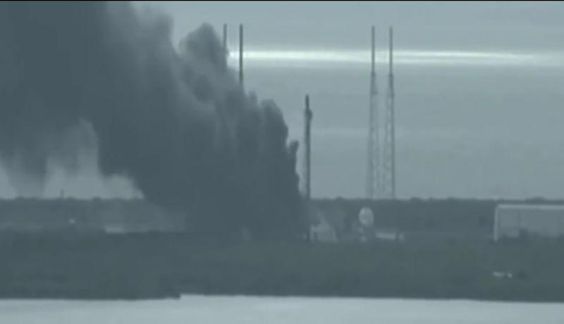 Explozia rachetei SpaceX, Foto: Captura YouTube