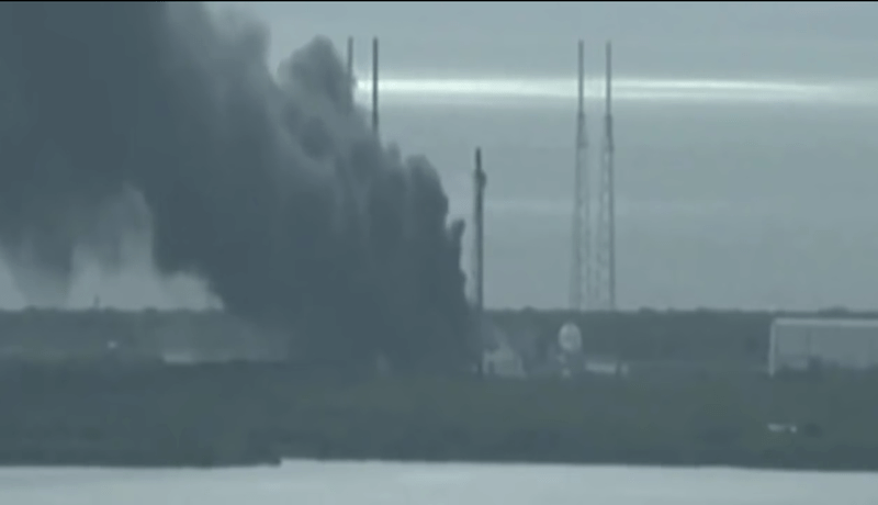 Explozia rachetei SpaceX, Foto: Captura YouTube