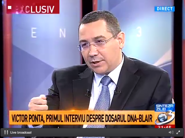 Victor Ponta, Foto: captura Antena 3