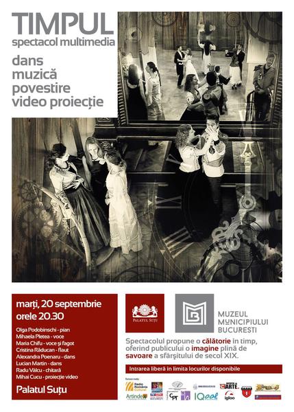 Zilele Bucurestiului MMB Spectacol Timpul Palatul Sutu sept 2016, Foto: Muzeul Municipiului Bucuresti