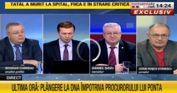 Dosarul Ponta-Blair-Ghita la Romania Tv, Foto: Captura RomaniaTV
