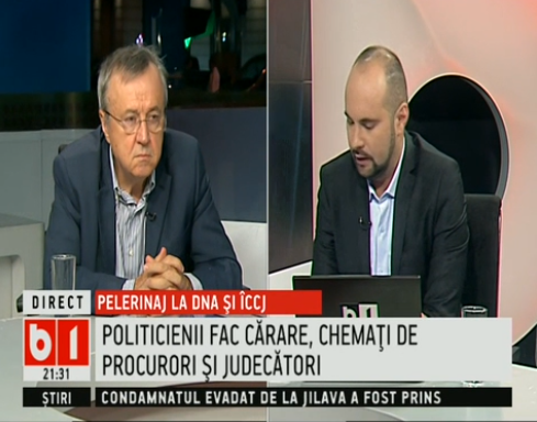 Ion Cristoiu si Silviu Manastire, Foto: Captura B1TV