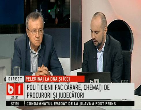 Ion Cristoiu si Silviu Manastire, Foto: Captura B1TV