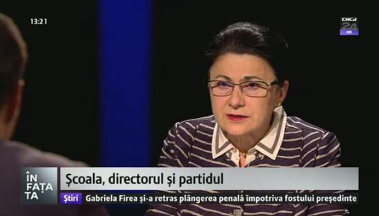 Ecaterina Andronescu, Foto: Captura Digi 24