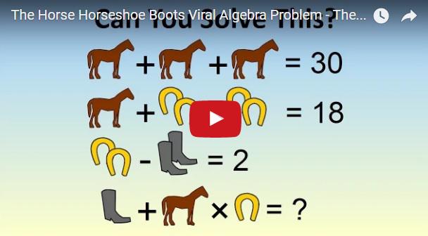 O problema de matematica cu potcoave, cizme si cai, Foto: captura ecran